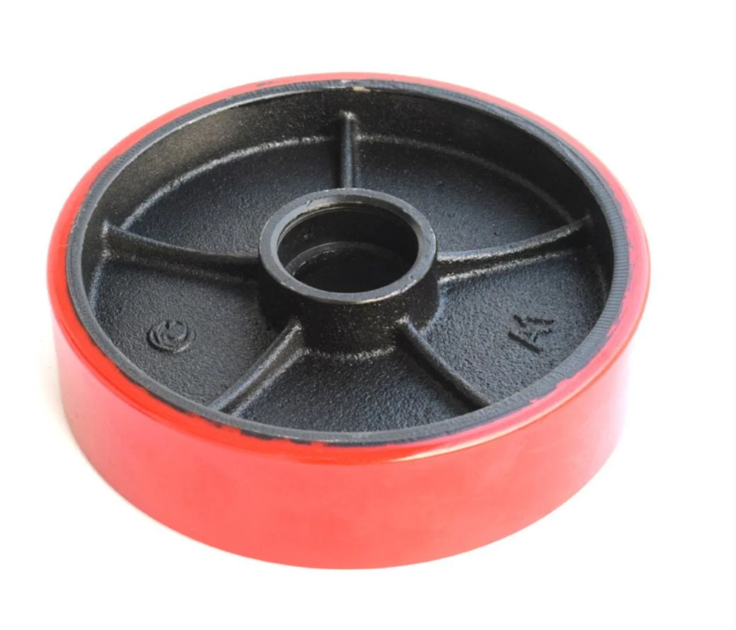 Forklift Parts China Factory 200mm*50mm Red PU Wheel for Xilin Manual Hand Pallet Truck