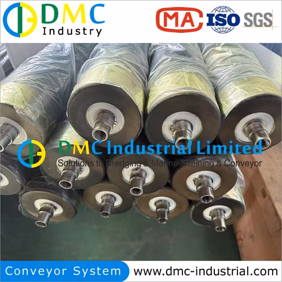 벨트 생산 자재 납품 폴리우레탄 롤러 컨베이어용 SBR NBR FKM EPDM 고무 롤러